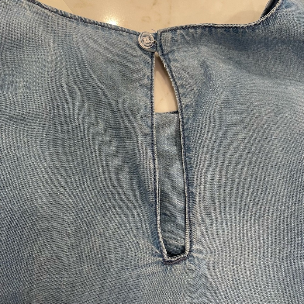 NWT Francesca’s Blue Rain denim/chambray knee knee length dress - Picture 13 of 13